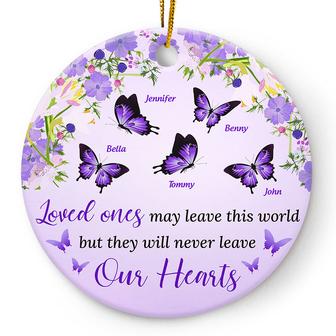 They Will Never Leave Our Hearts Personalized Ornament - Thegiftio UK