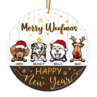 Merry Woofmas And Happy New Year Custom Ornament - Dog Gift - Thegiftio UK