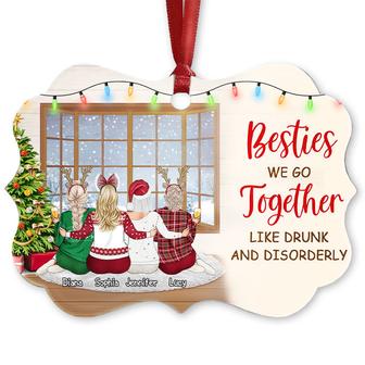 Besties We Go Together Personalized Ornament - Gift for BFF - Thegiftio UK