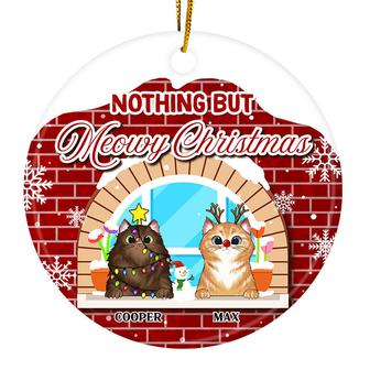 Nothing But Meowy Christmas Personalized Ornament - Thegiftio UK