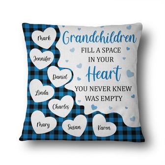 Grandchildren Fill A Space In Your Heart Custom Pillow - Thegiftio UK