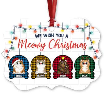 Wish You A Meowy Christmas Personalized Ornament - Cat Gift - Thegiftio UK