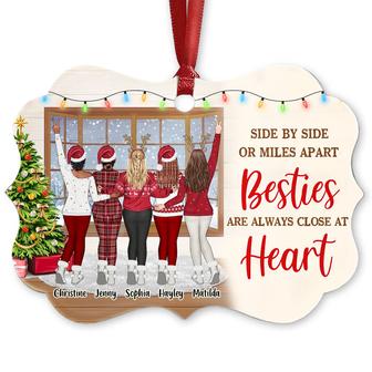 Besties Always Close At Heart Custom Ornament - Gift for BFF - Thegiftio UK