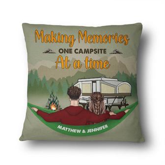 Camping Making Memories Custom Pillow - Gift for Couple - Thegiftio UK