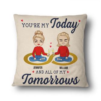 My Today And All Of My Tomorrows Custom Pillow - Couple Gift - Thegiftio UK