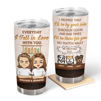 Everyday I Fall In Love With You Custom Tumbler - Thegiftio UK