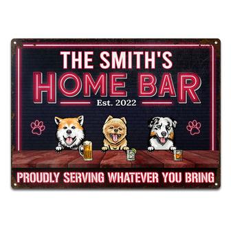 Home Bar Proudly Serving Whatever You Bring Custom Metal - Thegiftio UK
