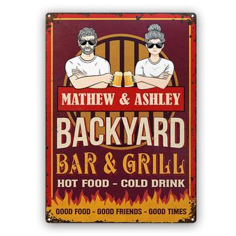 Bar & Grill Good Food Good Time Custom Metal Sign - Gift - Thegiftio UK