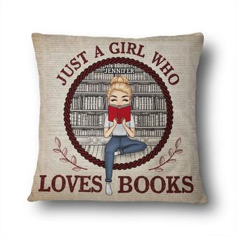 Chibi Boy & Girl Who Loves Books Personalized Pillow - Thegiftio UK