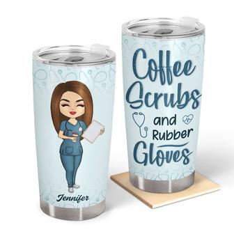 Chibi Girl Coffee Scrubs Custom Tumbler - Gift For Nurse - Thegiftio UK