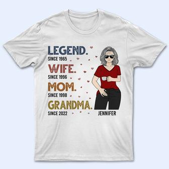 Legend Wife Mom Grandma Custom T-Shirt - Gift for Family - Thegiftio UK