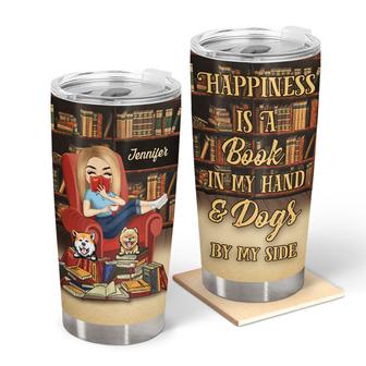 Chibi Girl A Book In My Hand Custom Tumbler - Gift for Dogs - Thegiftio UK