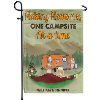 Camping Making Memories Personalized Flag - Gift for Couple - Thegiftio UK