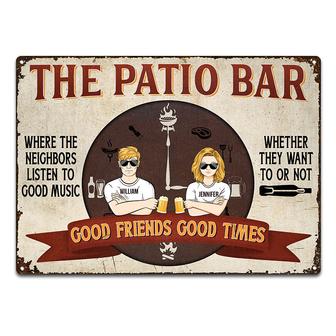 The Patio Bar Listen To Good Music Custom Metal Sign - Gift - Thegiftio UK