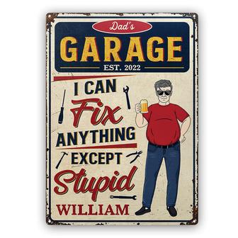 Garage Can Fix Anything Custom Metal Sign - Gift for Dad - Thegiftio UK