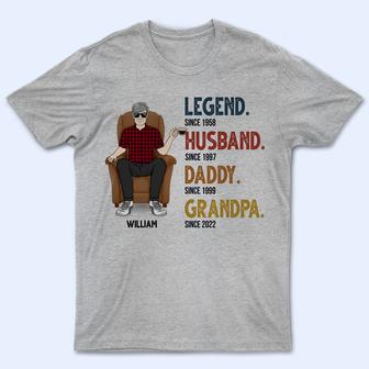 Dad Grandpa Uncle Legend Custom T-Shirt - Gift for Father - Thegiftio UK