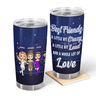 Best Friends A Little Bit Crazy Custom Tumbler - Bestie Gift - Thegiftio UK