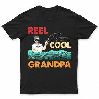 Reel Cool Grandpa Personalized T-Shirt - Gift for Father - Thegiftio UK