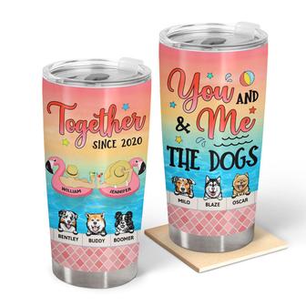 Couple You And Me The Dogs Together Since Custom Tumbler - Thegiftio UK