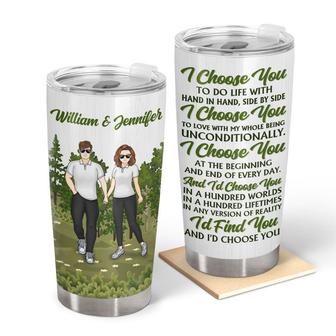 Couple I'd Choose You In A Hundred Lifetimes Custom Tumbler - Thegiftio UK
