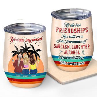 Friendships Are Built On A Solid Foundation Custom Tumbler - Thegiftio UK