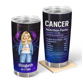 Zodiac Nutrition Facts Personalized Tumbler - Gift for Women - Thegiftio UK