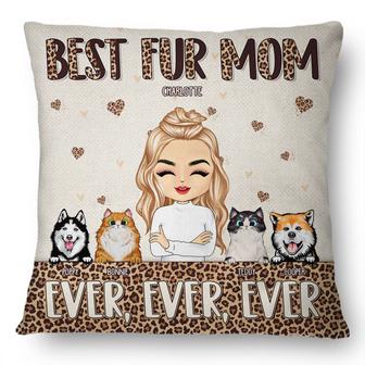 Best Fur Mom Ever Personalized Pillow - Gift for Pet Lovers - Thegiftio UK