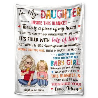 To My Daughter Inside This Blanket - Gift For Daughter - Personalized Fleece Blanket - Thegiftio UK