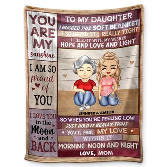 Mother Daughter Hugged This Soft Blanket - Gift For Daughters - Personalized Fleece Blanket - Thegiftio UK
