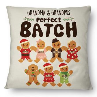 Grandma Grandpa Mom Dad Perfect Patch Personalized Pillow - Thegiftio UK