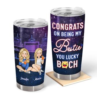 Bestie Drinking Gliter Custom Tumbler - Gift for Bestie - Thegiftio UK