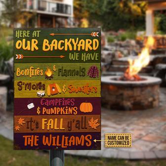 Autumn Campfires & Pumpkins Custom Metal Sign - Fall Gift - Thegiftio UK