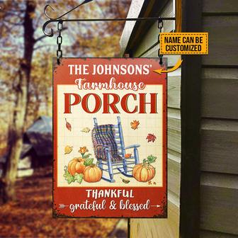 Autumn Grateful Blessed Custom Metal Sign - Fall Gift - Thegiftio UK