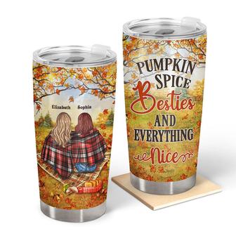 Personalized Autumn Flannel Bestie Pumpkin Spice Custom - Thegiftio UK