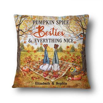 Autumn Bestie Pumpkin Spice Custom Pillow - Gift for BFF - Thegiftio UK