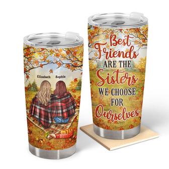 Personalized Autumn Flannel Bestie Tumbler - Gift for BFF - Thegiftio UK