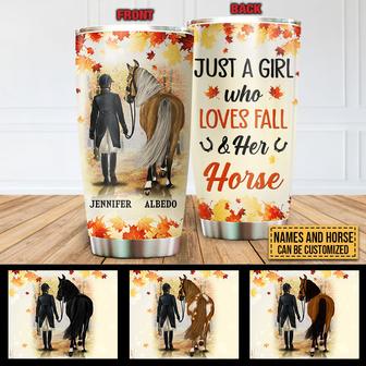 Autumn Horse Riding Custom Tumbler - Gift for Horse Lovers - Thegiftio UK