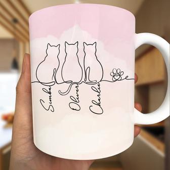 Adorable Cat Line Personalized Mug - Gift for Cat Lovers - Thegiftio UK