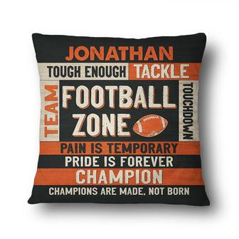 American Football Zone Tackle Touchdown Custom Pillow - Thegiftio UK