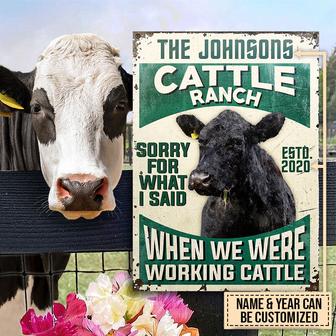 Angus Cattle Sorry For What I Said Custom Metal Sign - Gift - Thegiftio UK