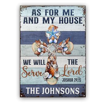 As For Me Christian Beach House Custom Metal Sign - Gift - Thegiftio UK