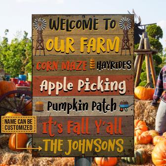 Autumn Farm Corn Maze Hayrides Custom Metal Sign - Fall Gift - Thegiftio UK