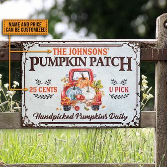Autumn Farm Pumpkins Personalized Metal Sign - Farm Decor - Thegiftio UK