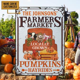 Autumn Farmers Market Personalized Metal Sign - Fall Decor - Thegiftio UK