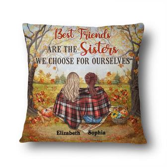 Autumn Flannel Best Friends Choose Personalized Pillow - Thegiftio UK