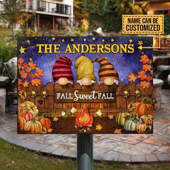 Autumn Gnomes Fall Sweet Fall Custom Metal Sign - Fall Gift - Thegiftio UK