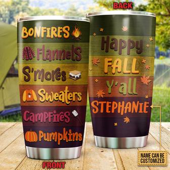 Autumn Happy Fall Custom Tumbler - Gift for Fall Lovers - Thegiftio UK