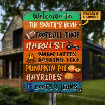 Autumn Sign Fall Harvest Custom Metal Sign - Home Gift - Thegiftio UK