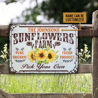 Autumn Sunflower Farm Custom Metal Sign - Fall Gift - Thegiftio UK