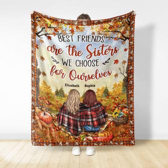 Autumn Flannel Bestie Choose For Ourselves - Personalized Custom Blanket - Thegiftio UK